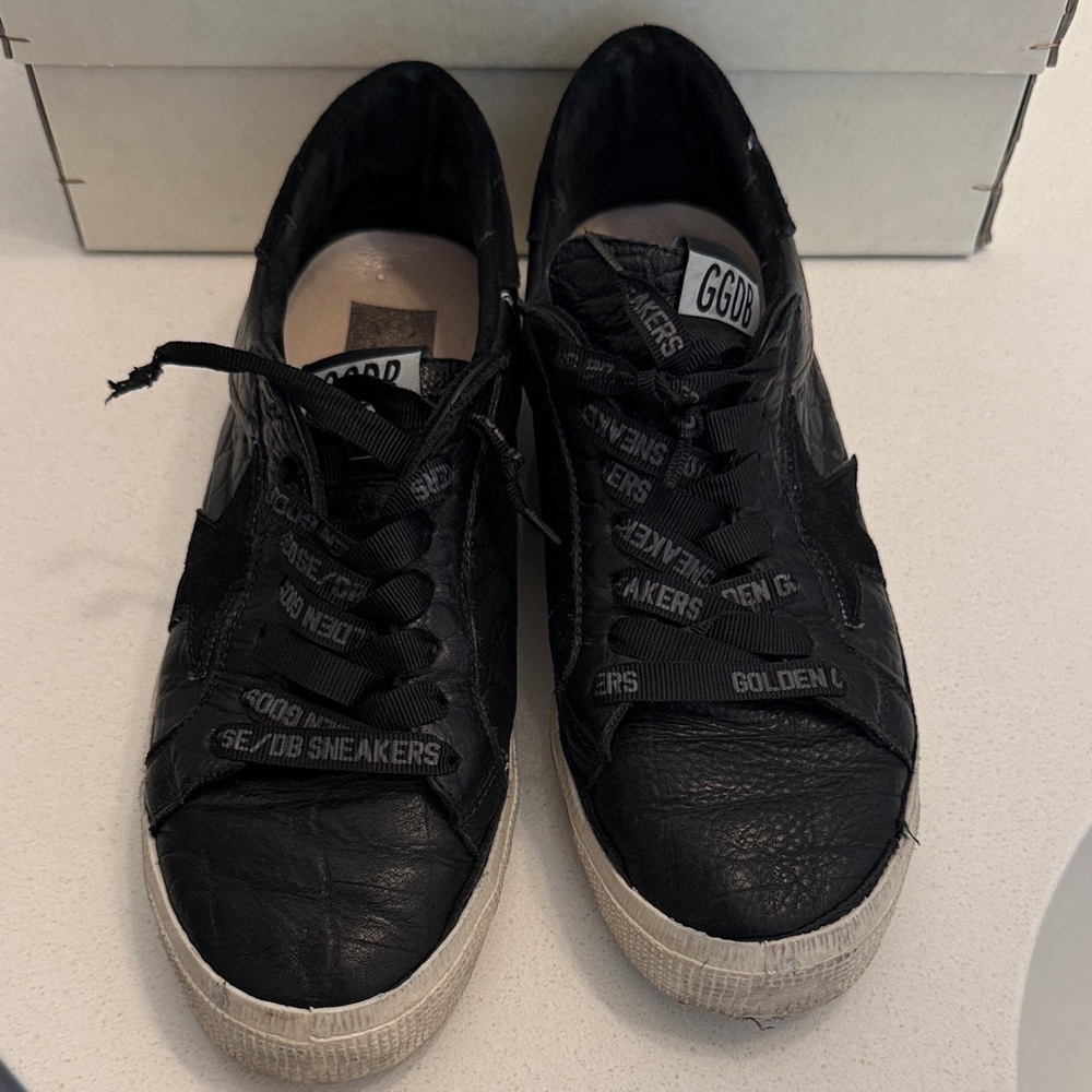 Golden Goose Black Textured Sneakers